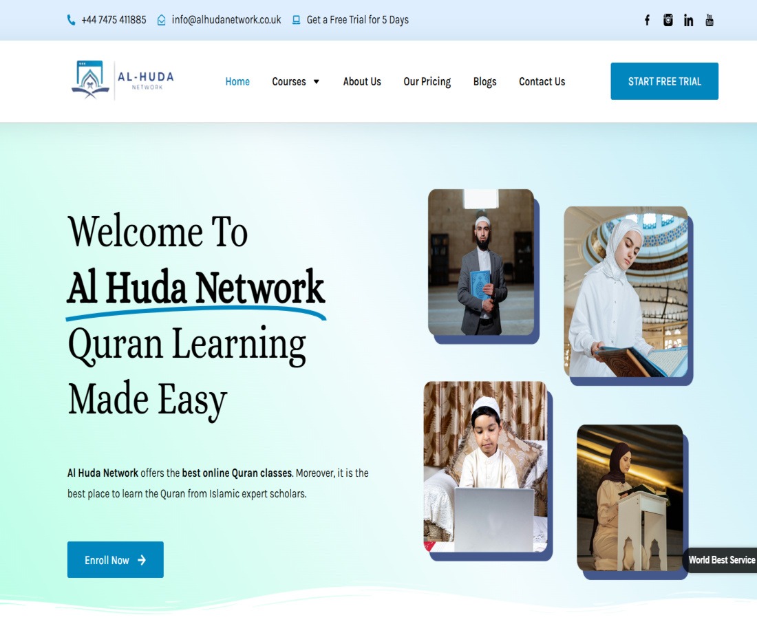 Al Huda Network SEO & SMM Project by SS Marketing Dubai